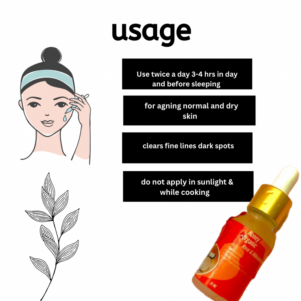 Rose and hibiscus serum